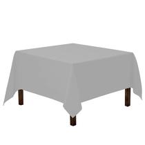 Toalha de mesa Gee Di Moda Square 132x132cm Prateada Poliéster