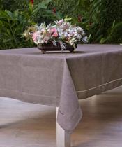 Toalha de mesa glamour taupe 140x140cm