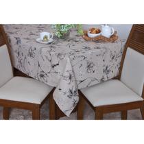 Toalha de Mesa Grande 8 Cadeiras Quadrada 2,20 x 2,20M Tecido Grosso Linhão Estampado Algodão Luxo