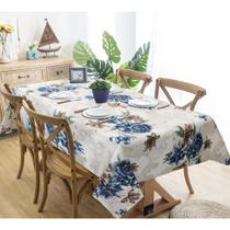 Toalha de Mesa Grande 8 Cadeiras Quadrada 2,20 x 2,20M Tecido Grosso Linhão Estampado Algodão Luxo Toalha de Mesa Grande 8 Cadeiras Quadrada 2,20 x 2,20M Tecido Grosso Linhão Estampado Algodão Luxo