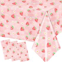 Toalha de mesa HAKOTI Strawberry, pacote com 3 unidades para o primeiro aniversário de Berry