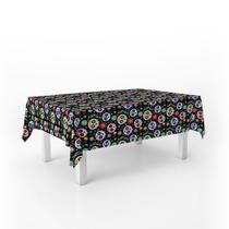Toalha De Mesa Halloween Caveira Mexicana 8 Lugares Oxford
