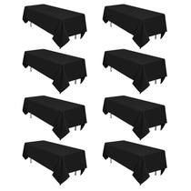 Toalha de mesa Heneger Black 60x102in Mesa retangular 180GSM x8 Toalha de mesa Heneger Black 60x102in Mesa retangular 180GSM x8