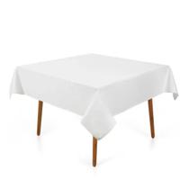 Toalha de Mesa Herbare Branco Karsten Quadrada 8 Lugares