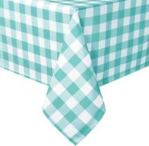 Toalha de mesa Hiasan quadriculada quadrada 137x137cm resistente a manchas Toalha de mesa Hiasan quadriculada quadrada 137x137cm resistente a manchas