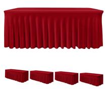 Toalha de mesa HolidayIdeas, pacote com 4 unidades, Red Stretch, 76 x 76 cm