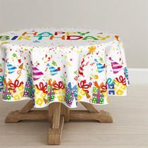 Toalha de mesa Horaldaily Birthday 178x178cm, poliéster redondo Toalha de mesa Horaldaily Birthday 178x178cm, poliéster redondo