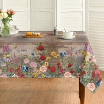 Toalha de mesa Horaldaily Spring 152x213cm Poliéster Brown Flowers Toalha de mesa Horaldaily Spring 152x213cm Poliéster Brown Flowers