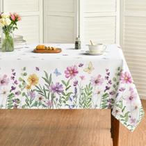 Toalha de mesa Horaldaily Spring Wildflowers 152x264cm Poliéster Toalha de mesa Horaldaily Spring Wildflowers 152x264cm Poliéster
