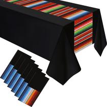 Toalha de mesa Hosuly Mexican Fiesta 137x274cm Plástico 6 unidades