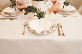 Toalha de Mesa Impermeável 4 Lugares Quadrado Jacquard 170x170cm