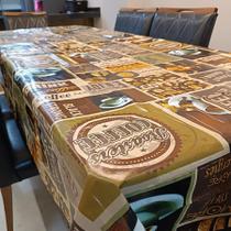 Toalha de mesa impermeável 6 lugares 2,0 x 1,35m escolha a estampa Toalha de mesa impermeável 6 lugares 2,0 x 1,35m escolha a estampa