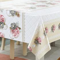 Toalha de Mesa Impermeavel 6 Lugares Térmica Flanelada 2,00 x 137M Toalha de Mesa Impermeavel 6 Lugares Térmica Flanelada 2,00 x 137M