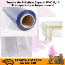 Toalha de mesa impermeável e transparente Retangular 1x1,40 cm - Telaolar