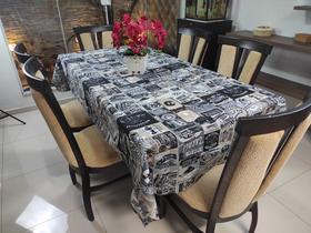 Toalha de mesa impermeavel hidro repelente 1,50mt x 2,00mt para mesa de 4 e 6 cadeiras) - FF Enxovais
