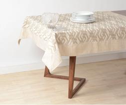 Toalha de mesa impermeável quadrada 1,80m Nice bege