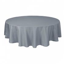 Toalha de Mesa Impermeável Versatile Elinor Crômio Circular 180cm - Copa&ampCia