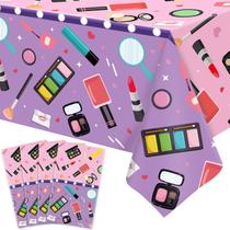 Toalha de mesa Inspireyee Spa Makeup Party 130x220cm - pacote com 4 Toalha de mesa Inspireyee Spa Makeup Party 130x220cm - pacote com 4