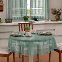 Toalha de Mesa Interlar Renda 100% Poliéster Redonda Color 150m 4 Lugares Pistache Toalha de Mesa Interlar Renda 100% Poliéster Redonda Color 150m 4 Lugares Pistache