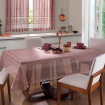 Toalha de Mesa Interlar Renda 100% Poliéster Retangular Color 150m x 220m 6 Lugares Rose Toalha de Mesa Interlar Renda 100% Poliéster Retangular Color 150m x 220m 6 Lugares Rose