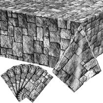 Toalha de mesa Irenare Stone Wall Medieval Party 274x137cm, pacote com 6