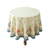Toalha de mesa ISAENNE Designer Linen Floral 140 cm de diâmetro