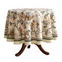 Toalha de mesa ISAENNE Designer Vintage Linen 140 cm de diâmetro