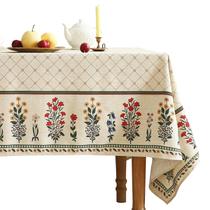 Toalha de mesa ISAENNE Designer Vintage Linen Floral 140x140cm