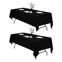 Toalha de mesa IVAPUPU preta retangular 152x259cm impermeável Toalha de mesa IVAPUPU preta retangular 152x259cm impermeável