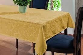 Toalha de Mesa Jacard Luxo 6 Lugares 2,00mt x 1,40mt Dourado