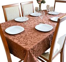 Toalha De Mesa Jacquard 06 Lug Cozinha Retangular Tecido