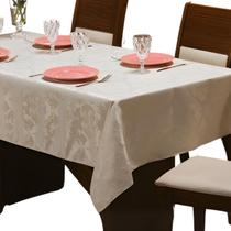 Toalha De Mesa Jacquard 12 Lugares Retangular Tecido Detalhe