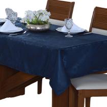 Toalha De Mesa Jacquard 4 Lugares Quadrada Tecido Detalhado