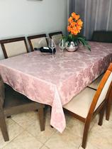 Toalha De Mesa Jacquard 6 Lugares 2,20 X 1,40 Dupla Face