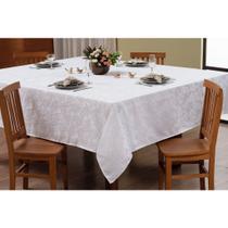 Toalha de Mesa Jacquard Adamascado 2,50mx1,40m 8 lugares Luxo