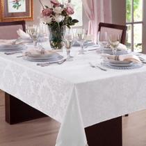 Toalha de Mesa Jacquard Admirare 8 Lugares Quadrada Branca Toalha de Mesa Jacquard Admirare 8 Lugares Quadrada Branca
