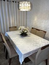 Toalha de Mesa Jacquard Luxo 6 Lugares 2,00x1,40 para Cozinha premium Várias Cores
