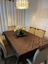 Toalha de Mesa Jacquard Luxo 6 Lugares 2,00x1,40 para Cozinha premium Várias Cores