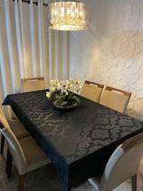 Toalha de Mesa Jacquard Luxo 6 Lugares 2,00x1,40 para Cozinha premium Várias Cores - AF Enxoval