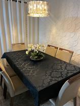 Toalha de Mesa Jacquard Luxo 6 Lugares 2,00x1,40 para Cozinha premium Várias Cores