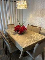 Toalha de Mesa Jacquard Luxo 6 Lugares 2,00x1,40 para Cozinha premium Várias Cores - AF Enxoval