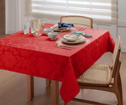 Toalha De Mesa Jacquard Natalina 2,5Mx1,35M 8 Lugares Toalha De Mesa Jacquard Natalina 2,5Mx1,35M 8 Lugares