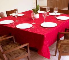 Toalha de Mesa Jacquard Quadrada 8 Lugares Mesa Grande Jantar Decoração 2,20m x 2,20m Várias Cores