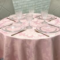 Toalha de Mesa Jacquard Redonda para Festas Buffet Eventos