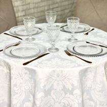 Toalha de Mesa Jacquard Redonda para Festas Buffet Eventos