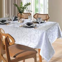 Toalha de Mesa Jacquard Requinte II Liso Quadrada 1,60m x 1,60m - Dohler Toalha de Mesa Jacquard Requinte II Liso Quadrada 1,60m x 1,60m - Dohler