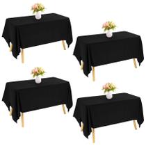 Toalha de mesa JALANCY retangular 152x259cm, poliéster preto, pacote com 4 Toalha de mesa JALANCY retangular 152x259cm, poliéster preto, pacote com 4