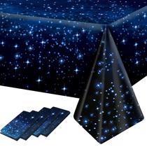 Toalha de mesa Joyberg Space Plastic Galaxy 137x274cm, pacote com 4 Toalha de mesa Joyberg Space Plastic Galaxy 137x274cm, pacote com 4