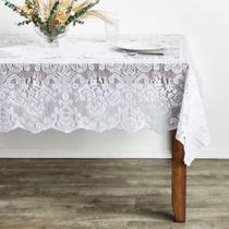 Toalha de mesa Juvale de renda branca para mesas retangulares 137x183cm