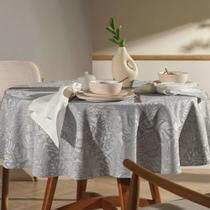 Toalha de Mesa Karsten Essencia Redonda 1,60 Cinza Mescla Toalha de Mesa Karsten Essencia Redonda 1,60 Cinza Mescla